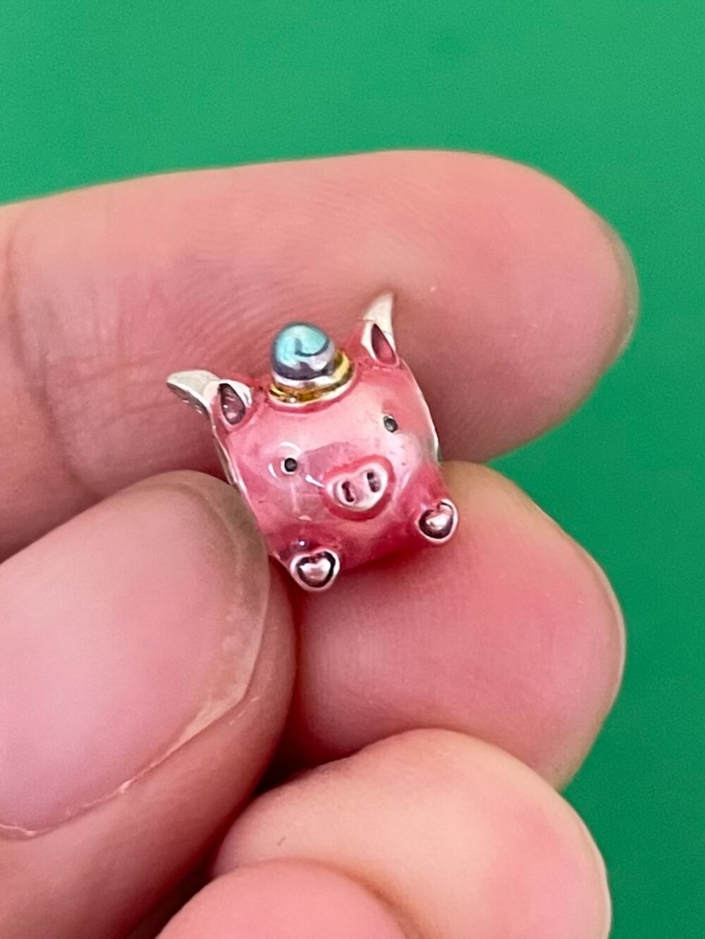 Authentic Pandora Flying Unicorn Pig Charm